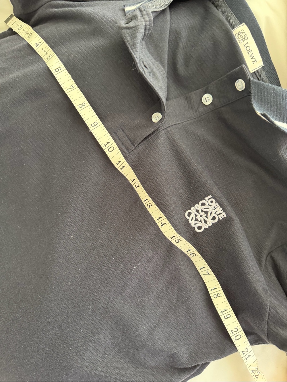 Loewe Navy Polo Dress with White Trim - Picture 6 of 6